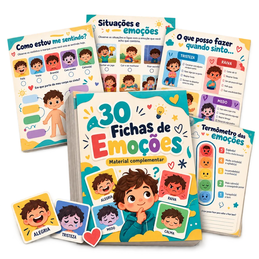 Mockup do bônus 30 Fichas de Emoções